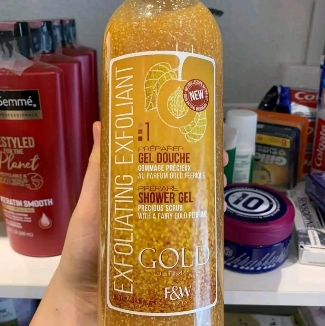 Sữa tắm trắng tẩy tbc Exfoliating F&W Gold 940ml – Pháp Dưỡng Da Body