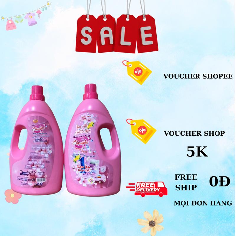 Nước xả vải cao cấp Chicaphe 1.8L hương nước hoa, ĐẬM ĐẶC, lưu hương, bền vải - Shop Bố Daino chất lỏng đỏ angel +cam hồng chất lỏng đỏ angel +cam hồng 4