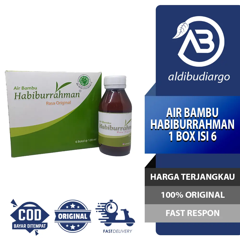 AIR BAMBU HABIBURRAHMAN 120 ML 1 BOX ISI 6 BOTOL