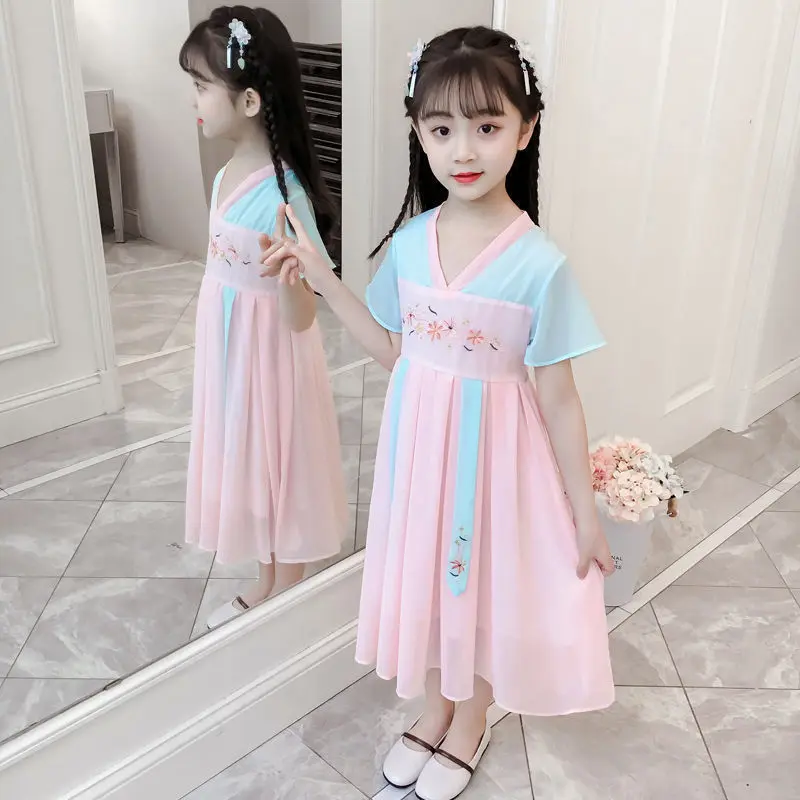 Quần Áo Trẻ Em, Thời Trang, Trang Phục Hán Phục Trung Quốc Cho Bé Gái, Thích Hợp Cho Trẻ Em Trung Và Lớn, Quần Áo Mùa Thu Và Mùa Đông, Phong Cách Siêu Thanh Lịch, Trang Phục Trung Hoa, Bộ Đồ Đường Cần Tây Cho Bé Gái 2