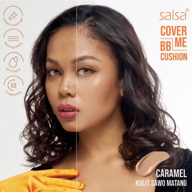 Salsa Cover Me BB Cushion Foundation SPF 30 Niacinamide Red Blemish  Wajah Waterproof Oily 4