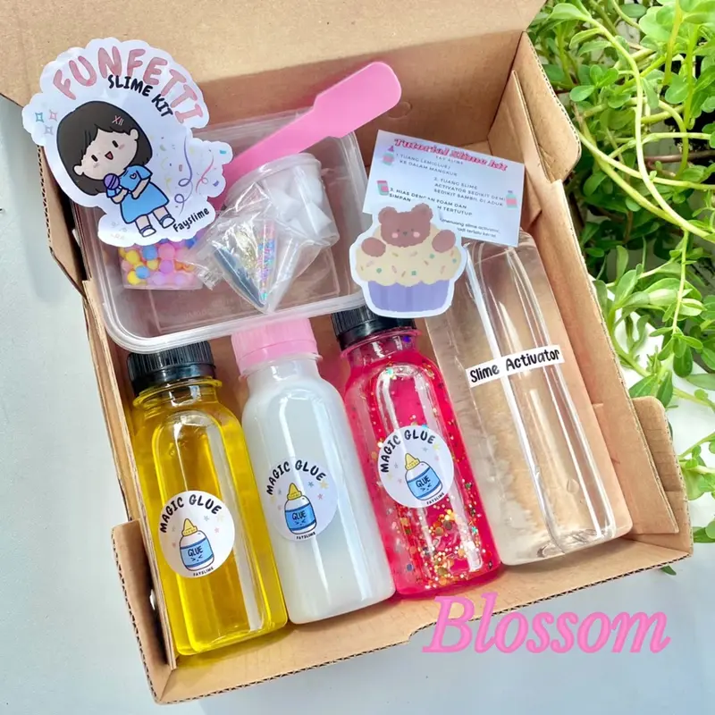 Slime kit funfetti murah | Slime instant variasi joy box 3