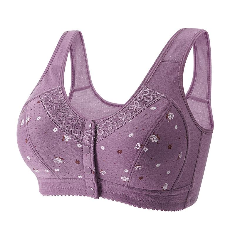 Đồ Lót Nữ, Áo Vest Không Dây, Cúp Bông, Thích Hợp Cho Phụ Nữ Trung Người Già Và Cao Tuổi Bra Cup Màu Đỏ 7