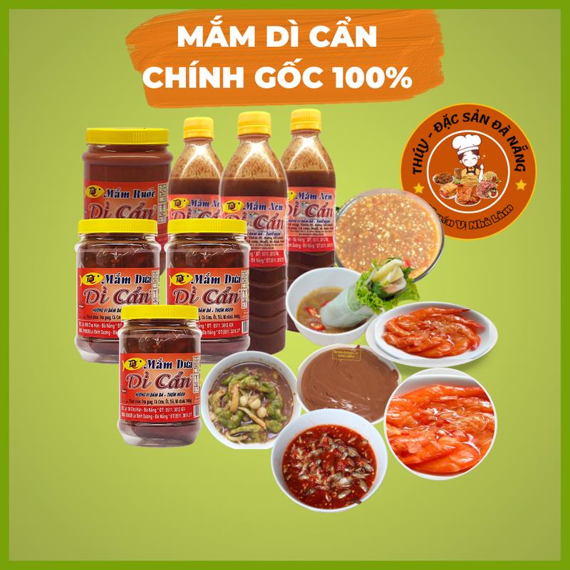 Mắm Dì Cẩn Đà Nẵng Mắm Nêm, Cá Cơm, Dưa, Tôm Chua, Ruốc Chính Gốc