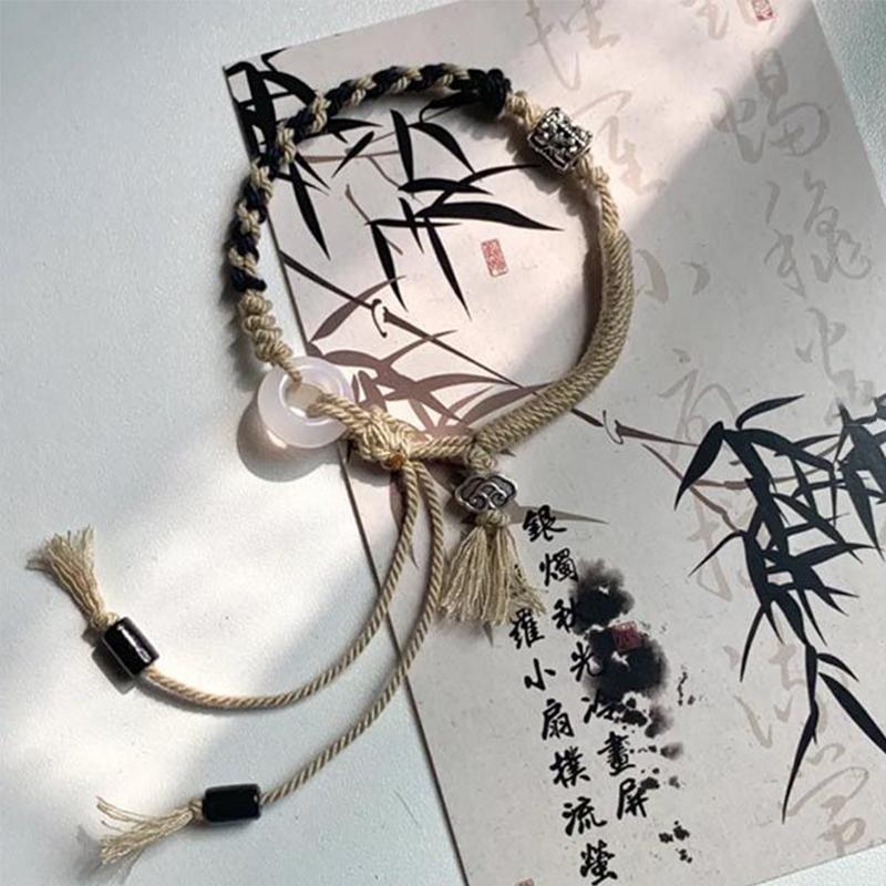 Vòng Tay Dệt Đám Mây Tốt Lành Phong Cách Tây Tạng, Cổ Điển Quốc Gia, Vòng Tay Cặp Đôi, Thủ Công