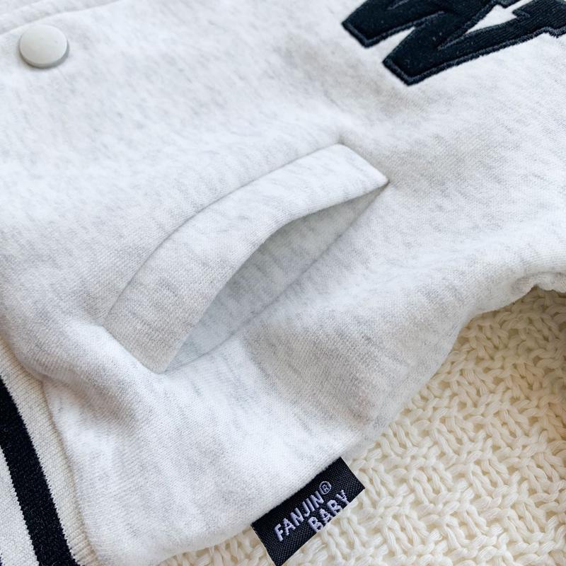 Product Introduction of Infant Toddler Jacket Ins Spring Autumn New Boys and Girls Short Baseball Jacket Baby Embroidered Letter Jacket Trendy 36