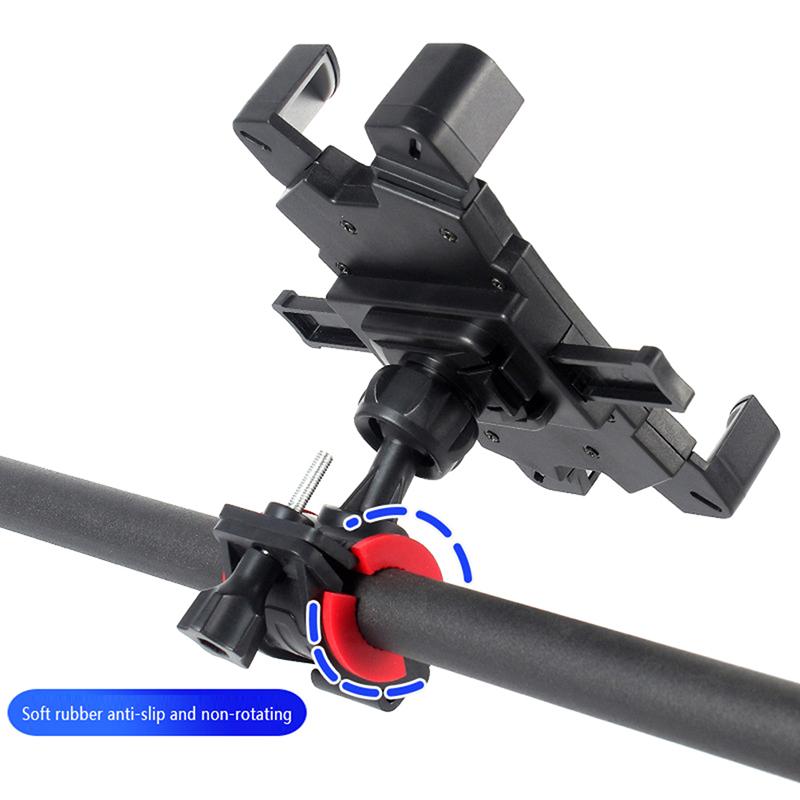 Motorcycle Bike Phone Holder Shockproof Elastic Phone Mount Stand 360° View Bicycle Phone Holder for 4.8-6.8 Inch Cellphone 5