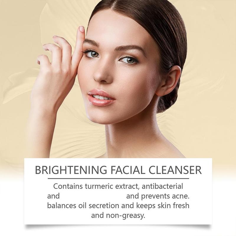 Product Introduction of Turmeric Cleansing Foam Kojic Acid Cleanser  Oil Control Blackhead Remover  Moisturizing Face Wash Mousse 23