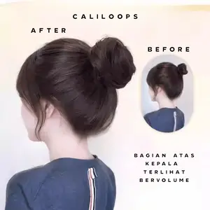 Caliloops Jepit Ikat Rambut Palsu Sanggul Hair Extension Wanita Korean Style Kaizen