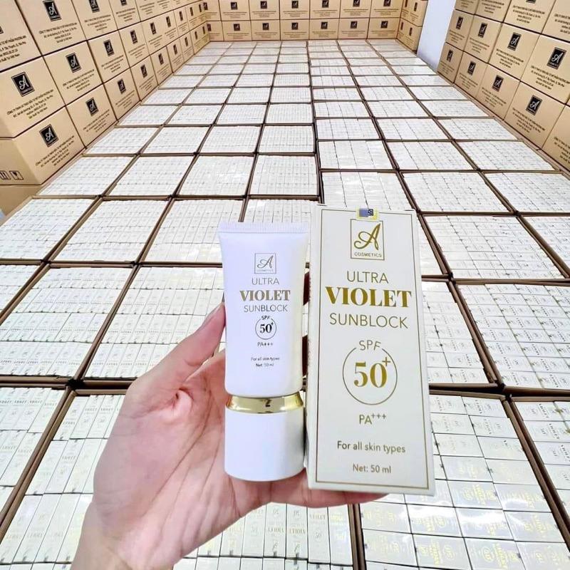 Kem chống nắng Phương Anh Ultra Violet A Cosmetics Chính Hãng SPF 50 Sunscreen Sun Cream kem nâng tone cổ