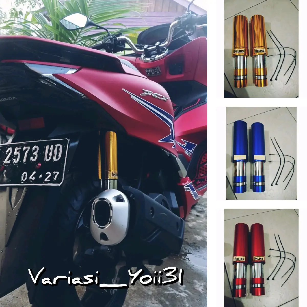 Cover shock / penutup shockbreaker belakang motor Honda pcx150cc/pcx160cc Type abs/cbs
