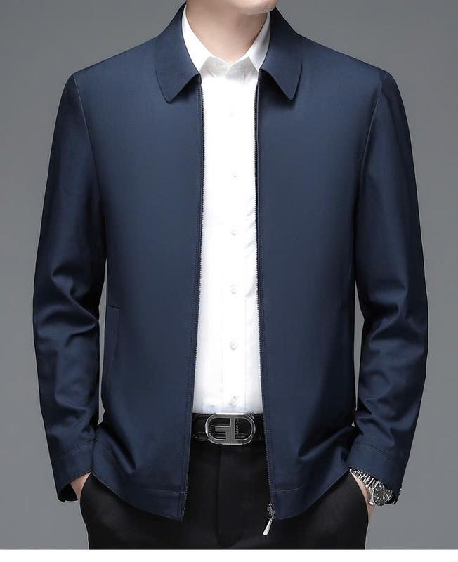 Áo khoác nam cổ bẻ trung niên cao cấp quà tặng bố ý nghĩa, 2 lớp lót lụa cao cấp giữ nhiệt, gió nano-S không nhăn siêu nhẹ