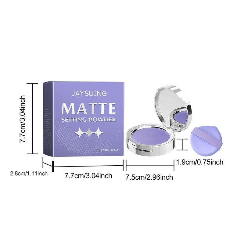 Product Introduction of Lavender Matte Powder Lavender Matte Powder Oil Control  Polvo Compacto With Mini Powder Puff For  Blurring Oil Control Long-Lasting Makeup   Powder 13