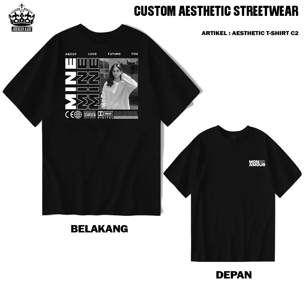 Kaos Custom Foto Desain Sendiri ARTIKEL C2 - Kaos Couple Pasangan - Pakaian Pria Wanita Combed Sablon Baju Atasan Distro Oblong Katun Pendek