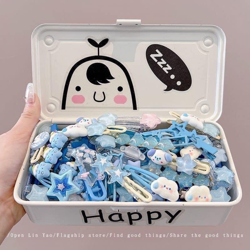 Sét 50 kẹp tóc đáng yêu . Ngôi sao Hot trend cho nữ  . Mã mới Hàn Quốc xinh đáng yêu .( K kèm hộp )