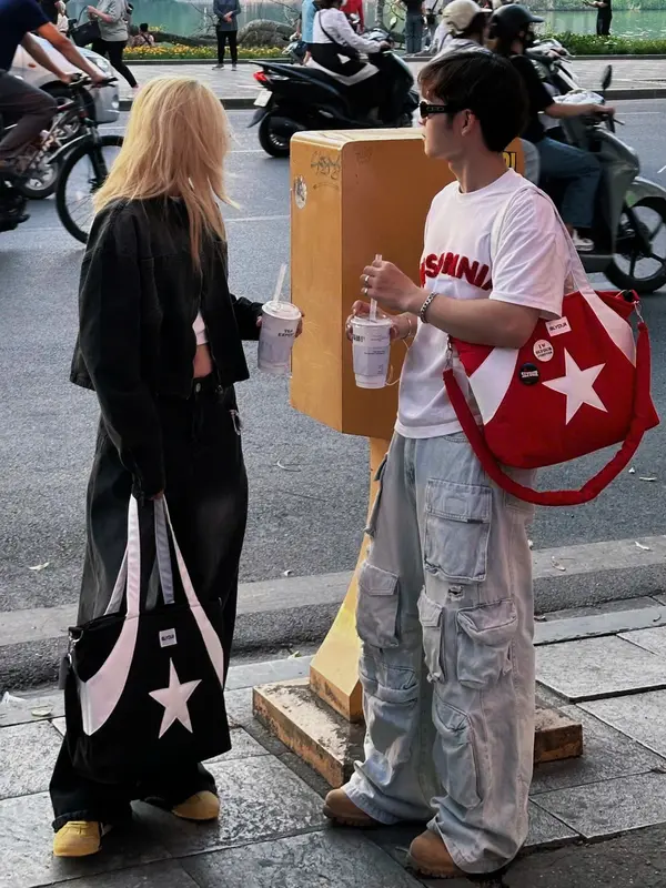 Túi STAR V4 unisex - SLYOUR Bag , chất liệu dù trần bông, chống sốc, kháng nước, vừa lap 15inch túi đeo chéo & túi đeo vai khóa kéo tote (SV4) Chữ Nhật 3
