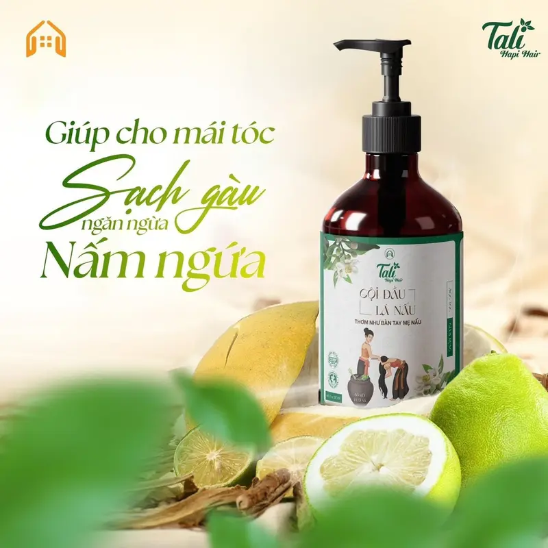 Dầu gội Lá Nấu TALI Hapi hair 5 IN 1 loại 300ml-Hỗ Trợ Giúp Kích Thích Mọc Tóc, giảm gãy rụng tóc, giảm gàu, nấm ngứa, tóc suôn mượt, cho cả nam và nữ [KÈM QUÀ] Women Dưỡng Tóc Chăm Sóc Tóc 2