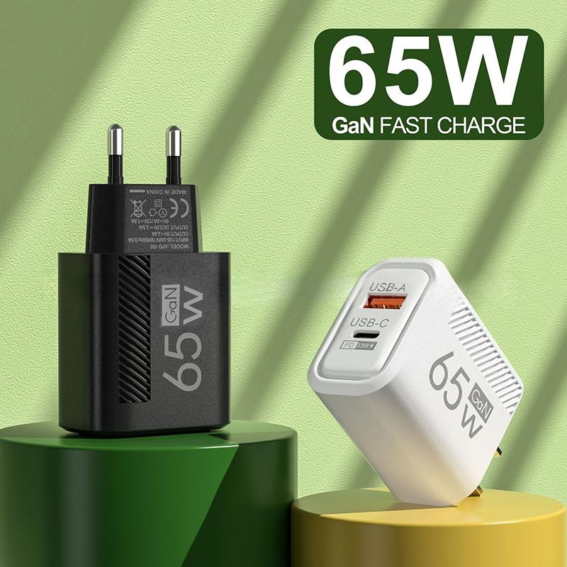 Củ sạc nhanh 65W GaN Type C sạc siêu nhanh PD đa năng cho điện thoại laptop máy tính bảng đi du lịch tiện lợi giao nhanh toàn quốc dễ sử dụng hot TikTok bán chạy
