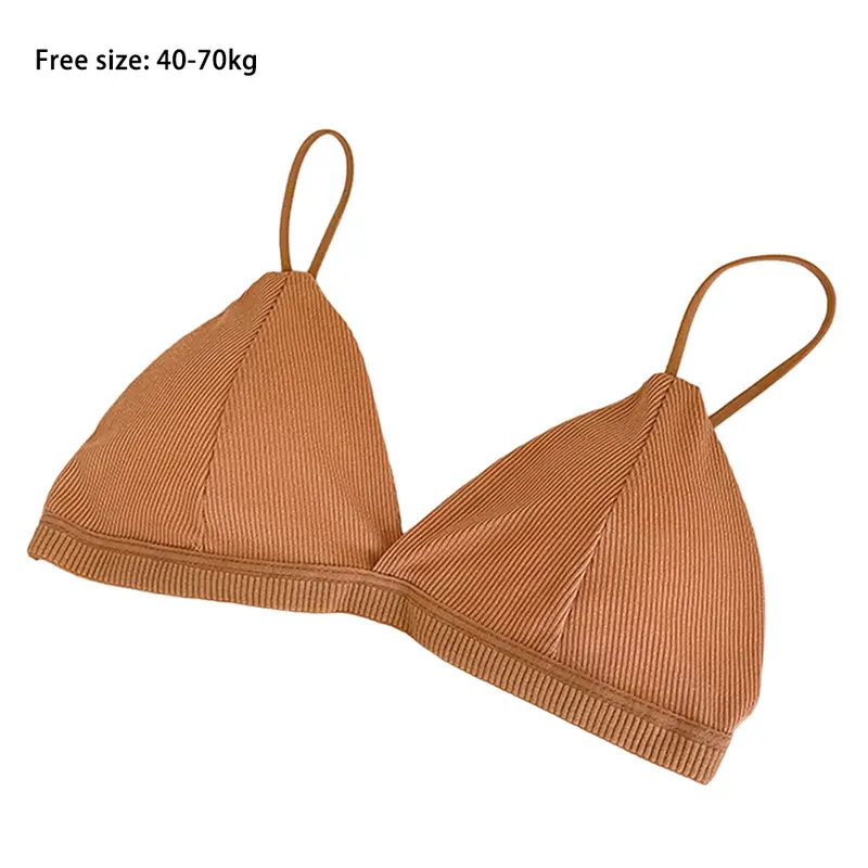 Áo Ngực Cúp Tam Giác Cotton, Kiểu Dây Đeo Nhỏ Gợi Cảm, Thiết Kế Lưng Đẹp, Màu Trơn Áo Vest Quấn Ngực 4