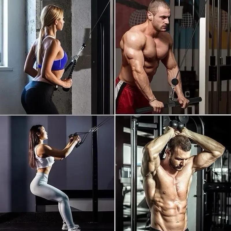 12 SET (RẺ VÔ ĐỊCH) Tập GYM Tại Nhà. Bộ Dây Cáp Ròng Rọc INOX Tập GYM Tại Nhà Tiện Lợi [TẬP FULL BODY] DA DẠNG BÀI TẬP 3