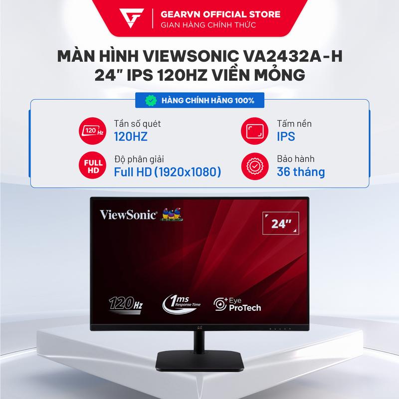 Màn Hình VIEWSONIC VA2432-H (24"/1080/IPS/100Hz/5ms) Chính Hãng Giá Rẻ