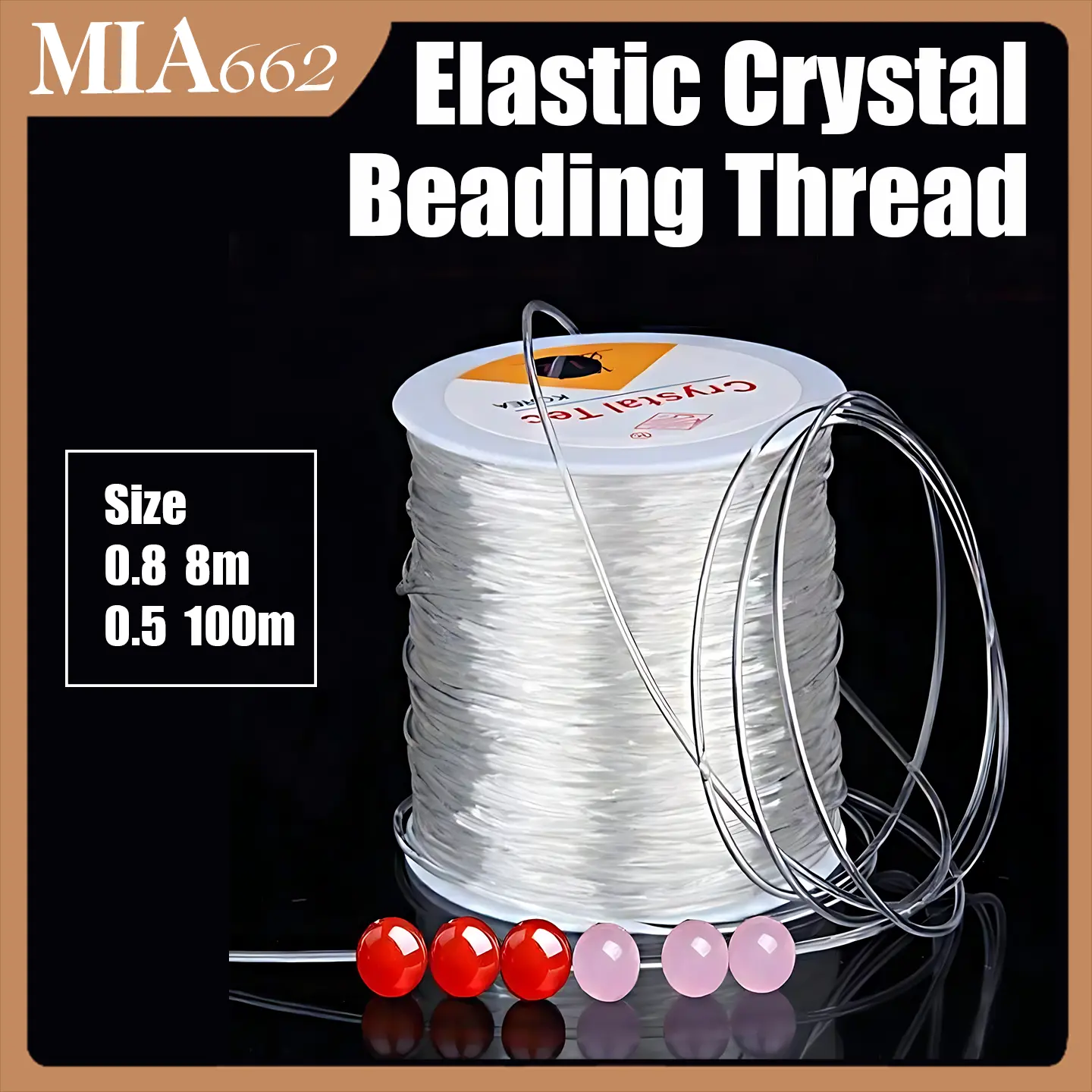 0.5mm/0.8mm DIY Crystal Beading Stretch Elastic Thread with Box Beading ...