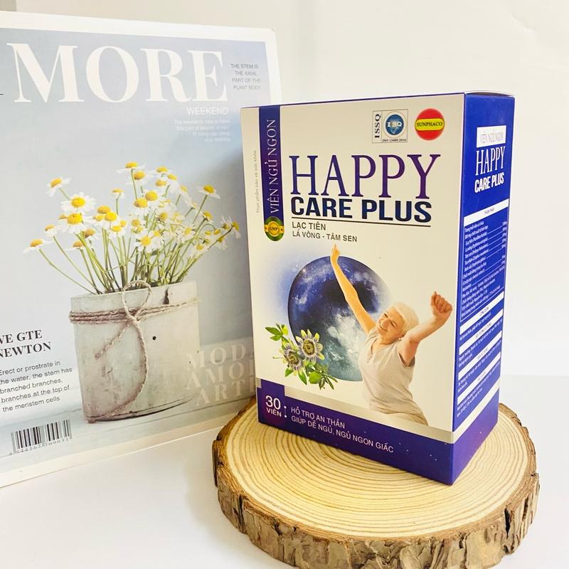 Viên ngủ ngon Happy Care Plus hộp 30 viên giúp hỗ trợ an thần, dễ ngủ và ngủ ngon giấc 2
