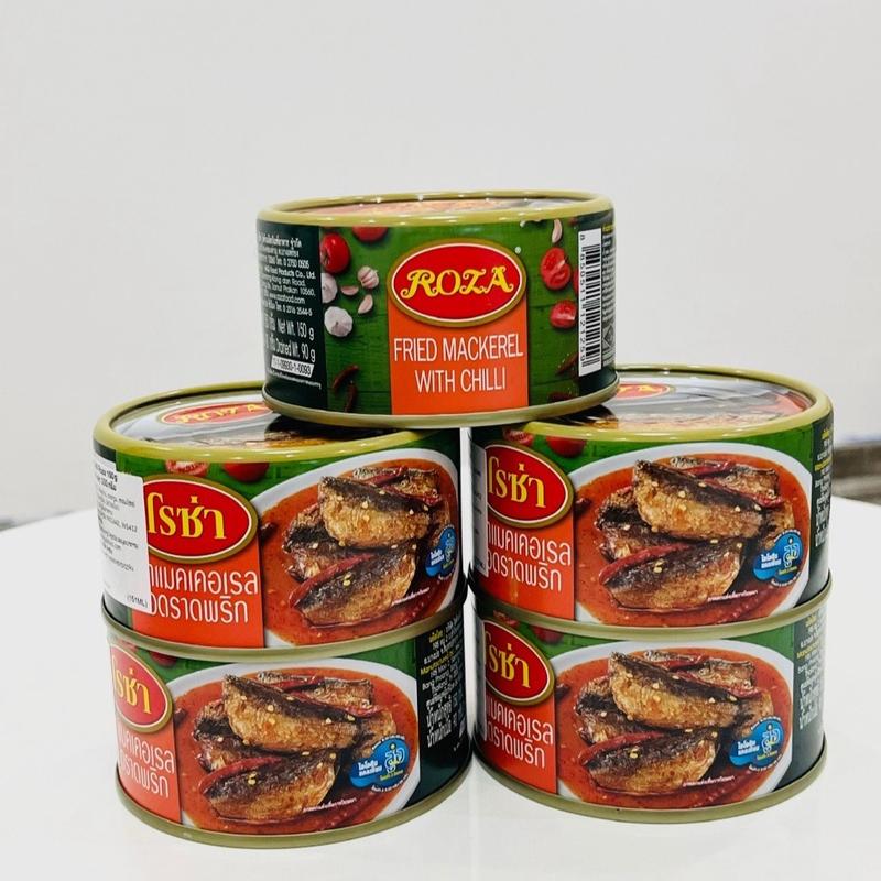 ￼1 Lốc 4 Hộp Cá Thu Chiên Sốt Chua Cay Roza Thái Lan, Cá Hộp