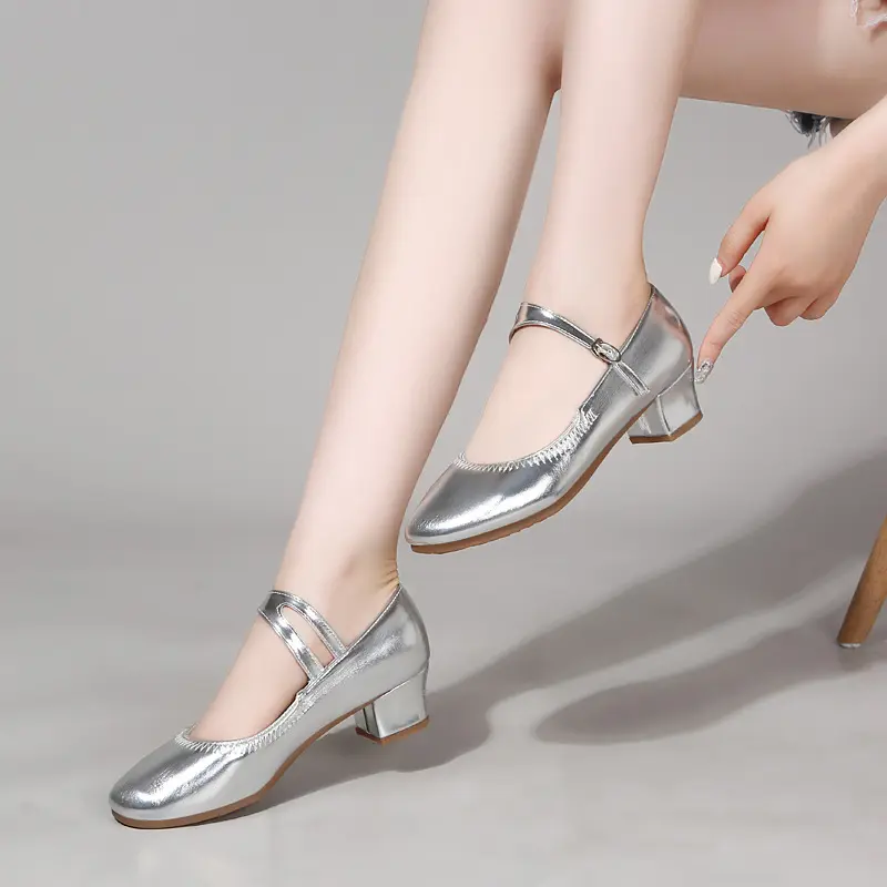 Spring and Summer Square Dance Ladies Modern Social Performance Shoes Dance Women
