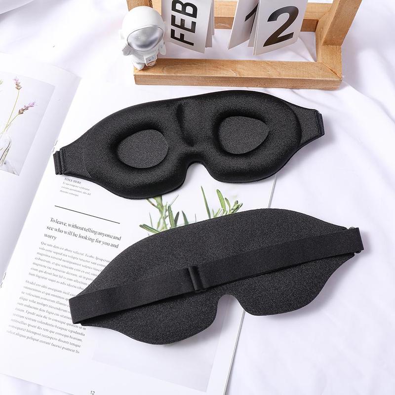 Blockout Light 3D Contoured Blindfold, 1 Count Adjustable Reusable Sleep Eye Mask For Men And Women 0