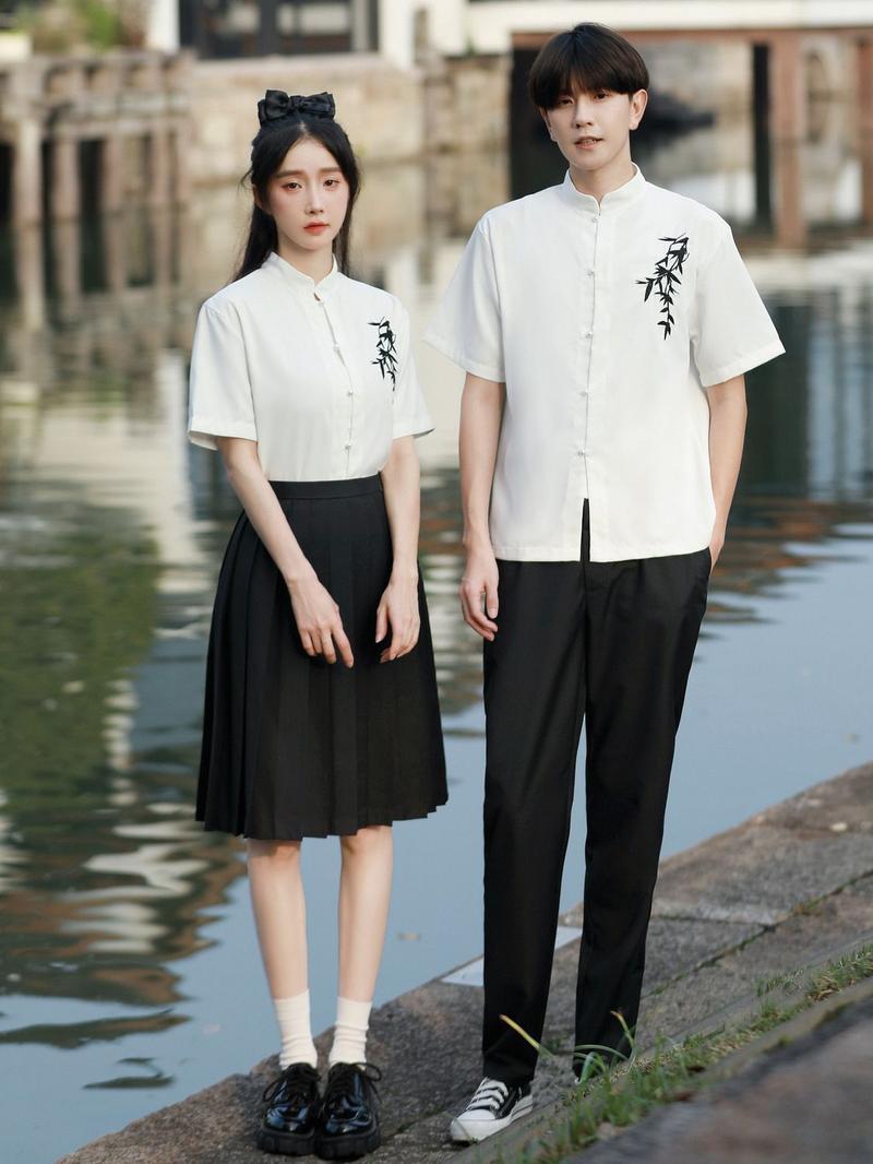 Product Introduction of Elegant Chinese Hanfu Outfit Set for Teens - Poetry Recital, School Sports Day, Graduation Choir Performance |     Traditional Costume for Middle High School Students 23