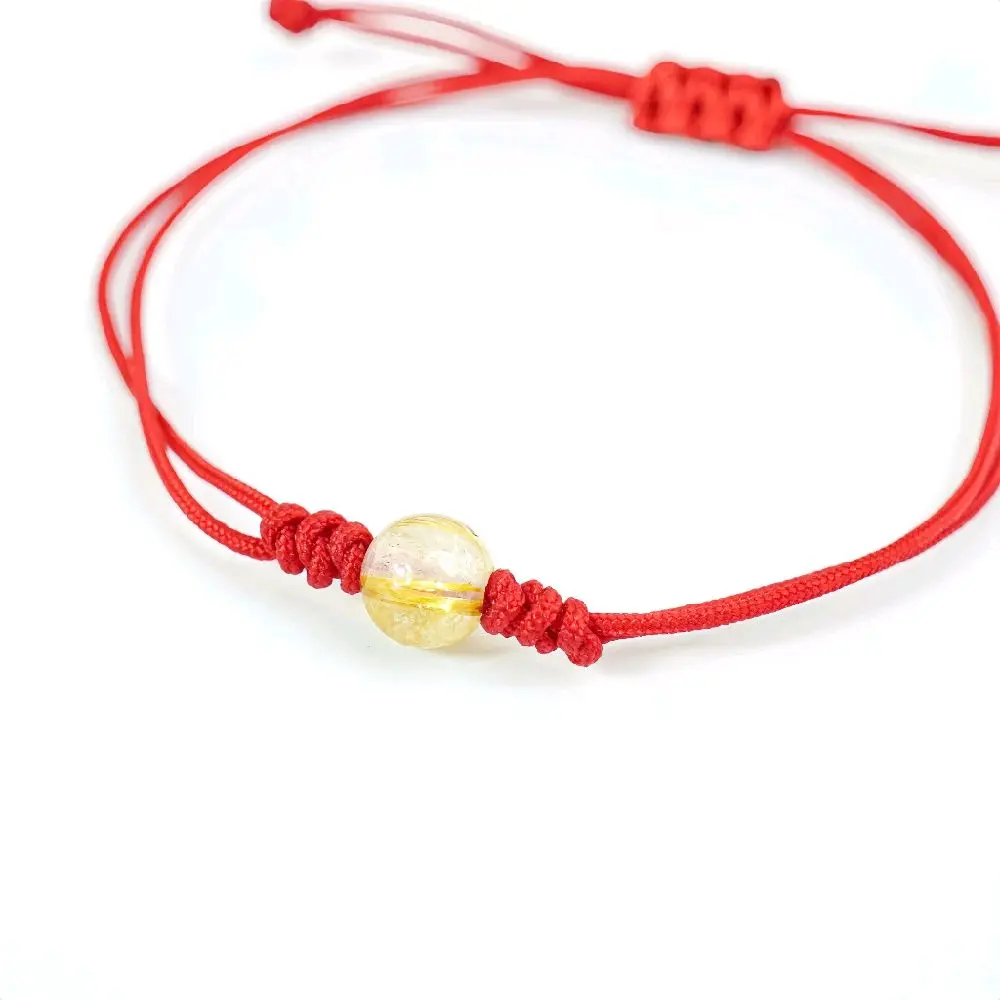 Vòng tay đá năng lượng chỉ đỏ may mắn Habi, size tay có thể điều chỉnh