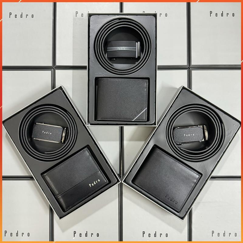 Combo Thắt Lưng Và Ví Da Nam Fullbox (hộp và túi), Bóp Nam Cao Cấp Kèm Dây Nịt Sang Trọng Tặng Quà Sinh Nhật Cho Ba, Chồng, Bạn Trai