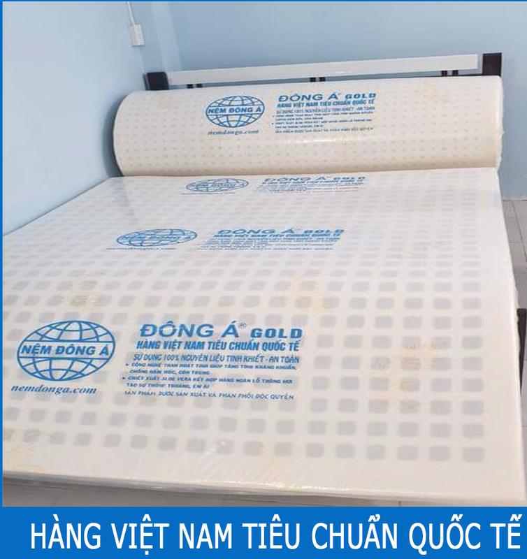 ĐỦ SIZE Dày 20cm NỆM CAO SU ĐÔNG Á GOLD 1 MẶT LỖ LỚN 1 MẶT LỖ NHỎ CAO CẤP
