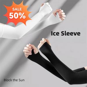 Ice Sleeves Summer Women Loose Breathable Solid Color Arm Sleeves Driving Arm Guards Ice Silk Sleeves Dirt Resistant