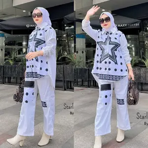 Setelan Set kemeja  Starla by Calistha Celana Karet Katun Muslim