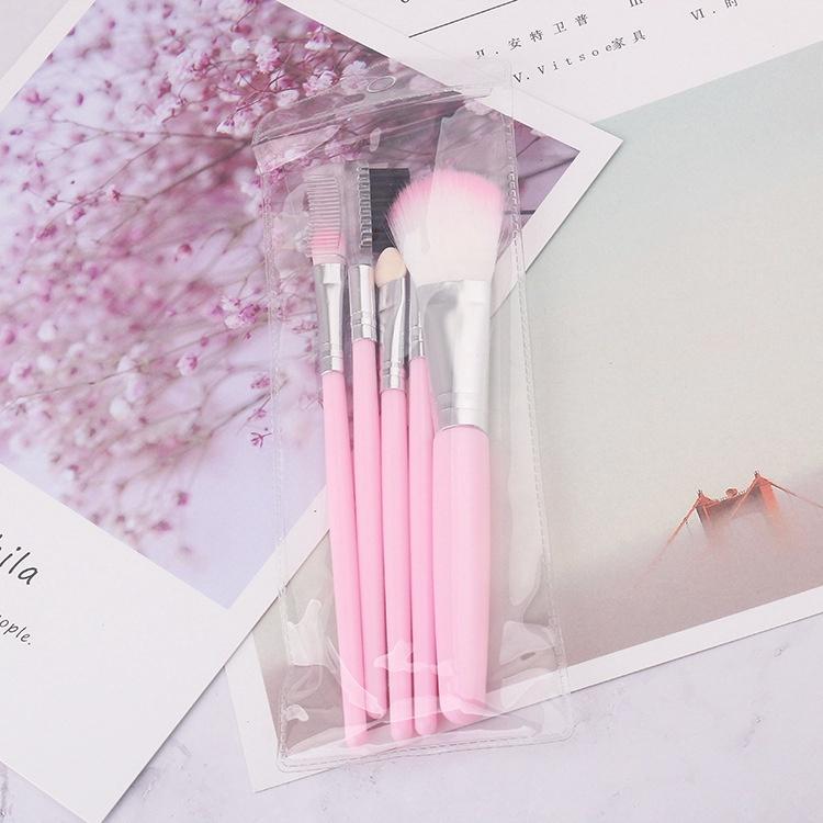 Bộ Cọ Trang Điểm Năm Món, Cọ Lông Mày, Phấn Mắt, Phấn Phủ, Phấn Nền, Cọ Má Hồng, Cọ Môi, Dụng Cụ Trang Điểm 9