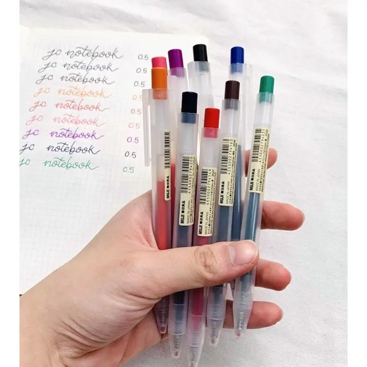 Bút gel Muji nắp bấm 0.5 chính hãng 4