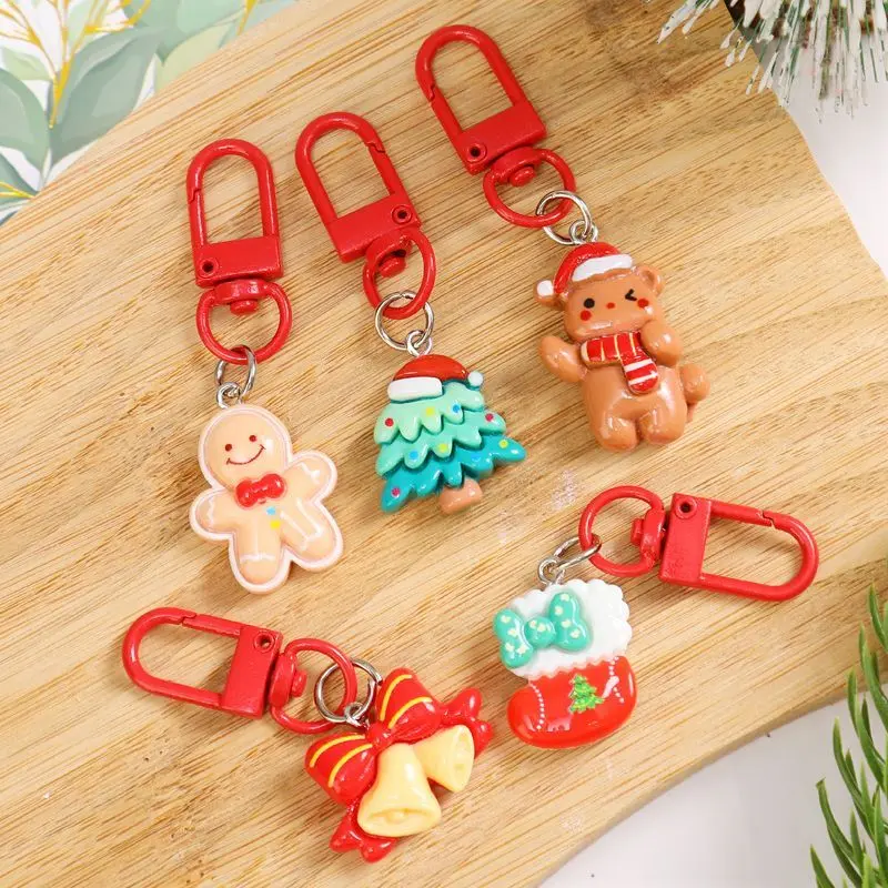 Dây Chuyền Chìa Khóa Giáng Sinh, Thiết Kế Hoạt Hình Dễ Thương, Chất Lượng Cao Cấp, Thích Hợp Cho Túi Xách, Mặt Dây Chuyền Cặp Đôi, Quà Tặng Đồ Chơi, Quà Tặng Giáng Sinh, Hàng Mới Về Móc Khoá Women 2