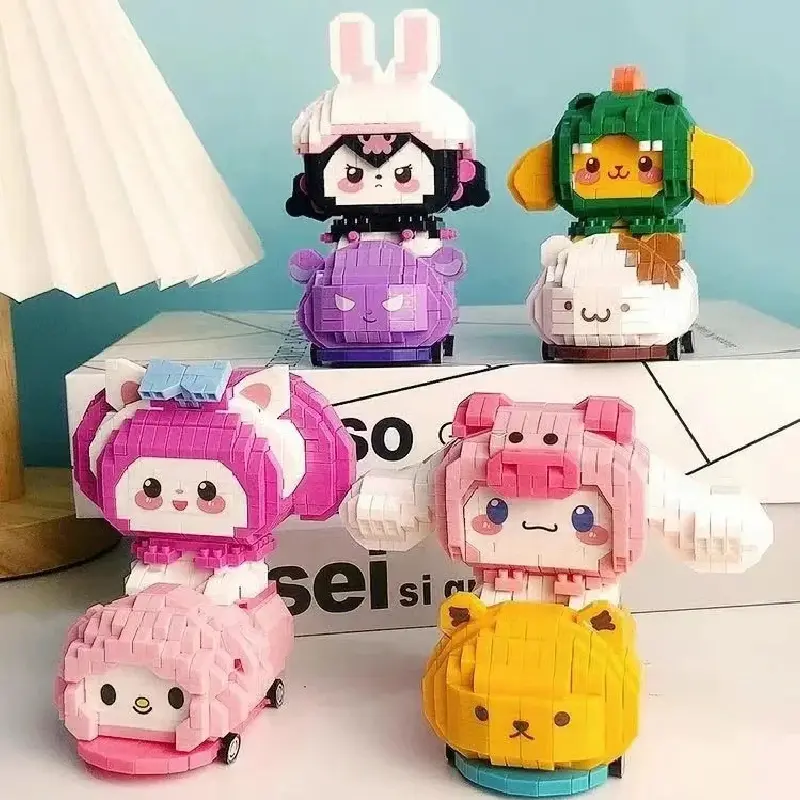 BLOCK CITY-GEJIA Block Toys  GOKART Melody Nano Block Fantasy Kart Mainan balok susun brick toys 2