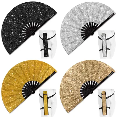 Gradient Design Hand Fan Large Hand Foldable Fan – Clack Popping Fan ...