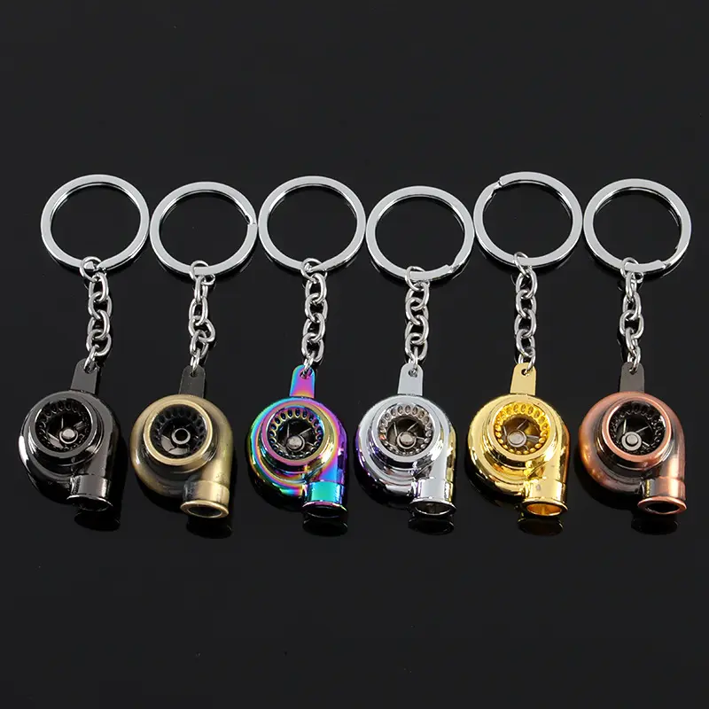 Móc Chìa Khóa Tăng Áp Mini Âm Thanh Turbo, Tuabin Quay, Móc Chìa Khóa, Keyfob, Phụ Kiện Nội Thất Xe Hơi, Mới