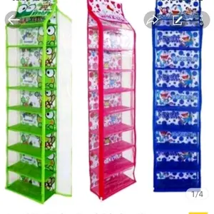 Rak plastik sepatu gantung 9 susun / Rak sepatu gantung karakter