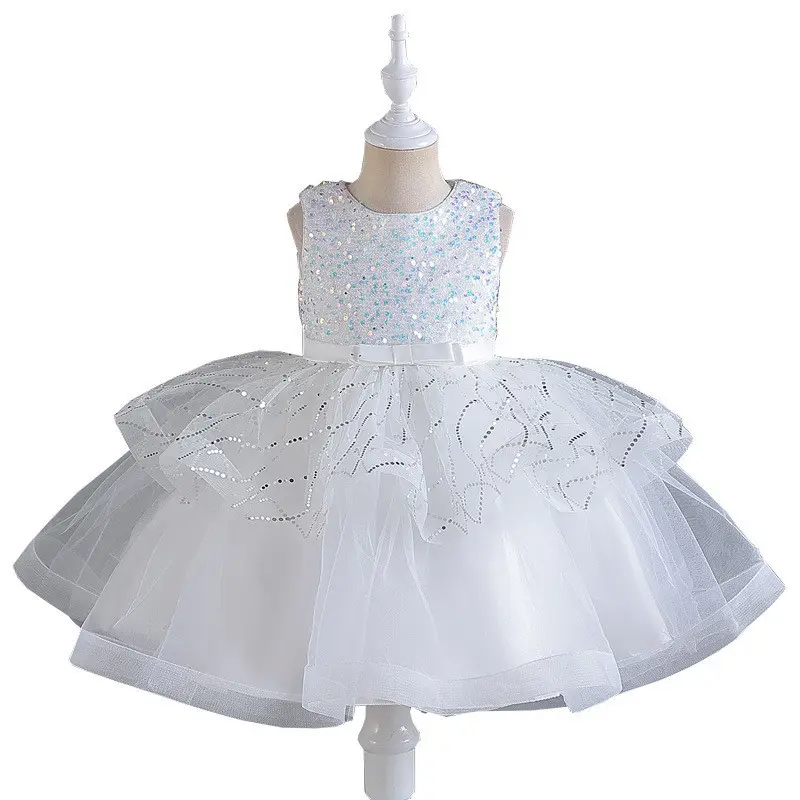 Váy Trẻ Em, Không Tay, Phồng Gạc, Váy Bánh Ngọt, Dành Cho Bé Gái, Thích Hợp Biểu Diễn Piano Và Catwalk, Váy Công Chúa 4