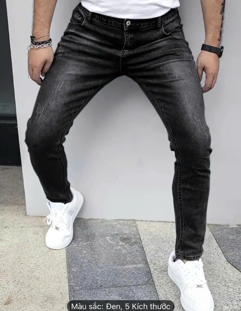 Product Introduction of Quần Jean Nam Đen Nhạt Xước Nhẹ MS2509 - Menswear Pants Có Túi Form Slimfit Chất Liệu Jeans Co Dãn 19
