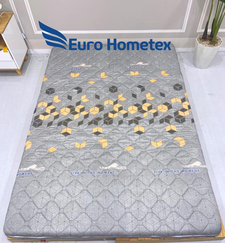 Nệm Topper Cao Su Non Cao Cấp Tấm Topper Trải Sàn Độ Dày 4-6cm Đàn Hồi Tốt Không Xẹp Lún Hàng Euro Hometex ( Tặng ga bọc cotton)