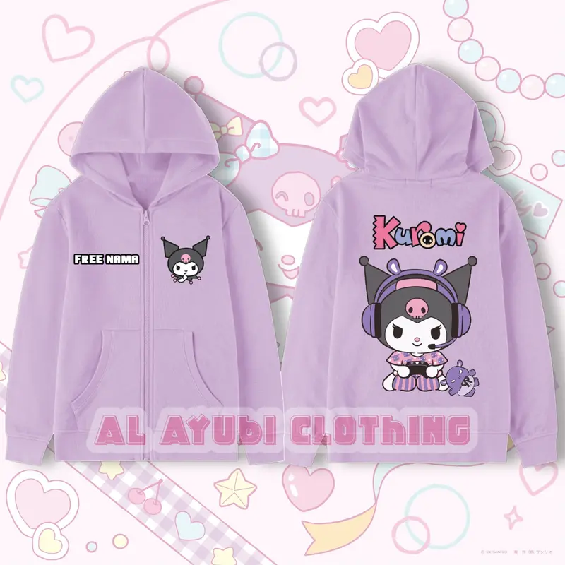 Jaket Zipper Anak Kuromi My Melody Hoodie Zipper Anak Kuromi Sweater Fashion 0