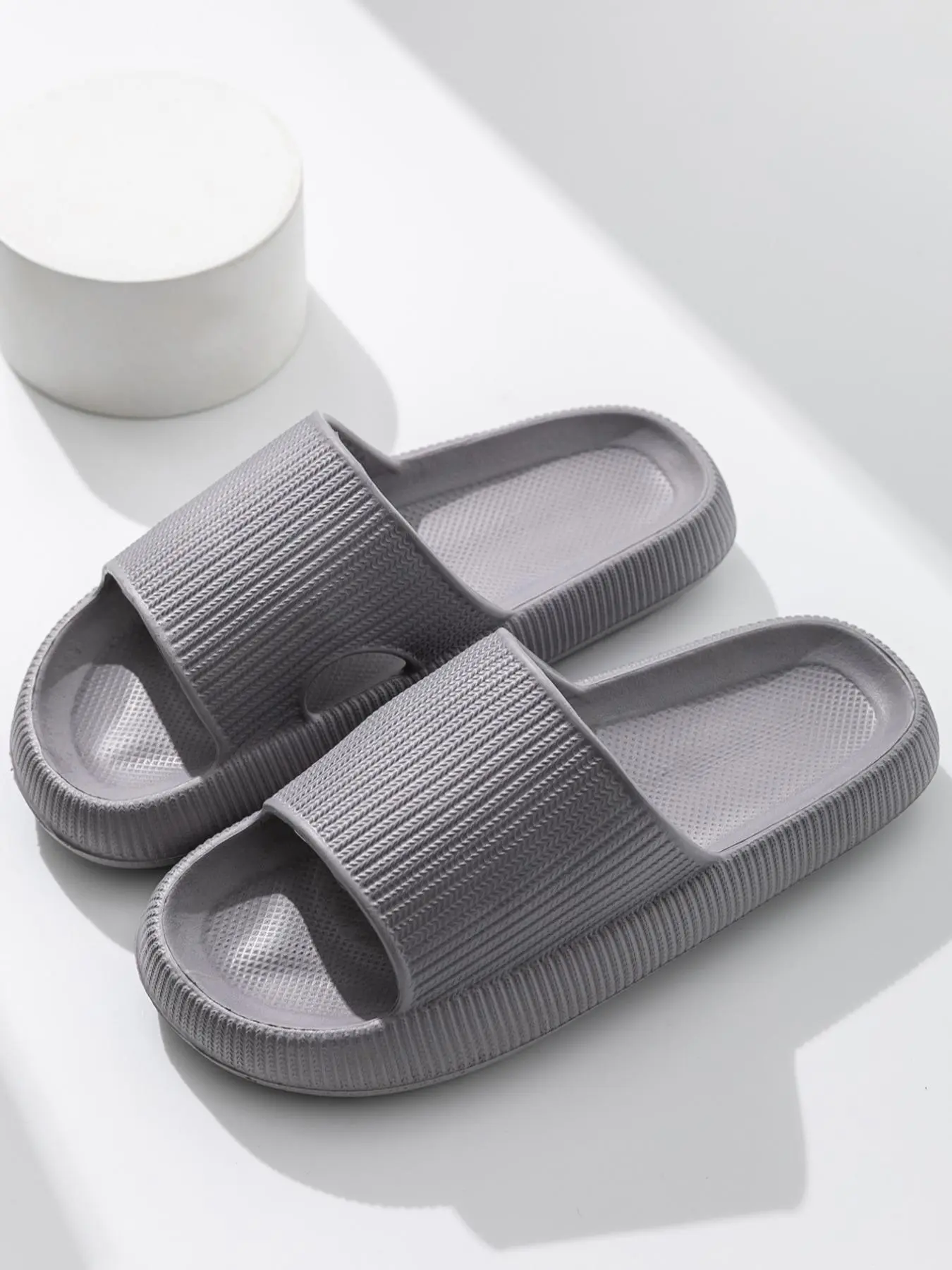 Women's Solid Color Non-slip Slides, Casual Comfortable Home Slippers, Soft EVA Slippers for Indoor & Outdoor Wear, Walking Shoes