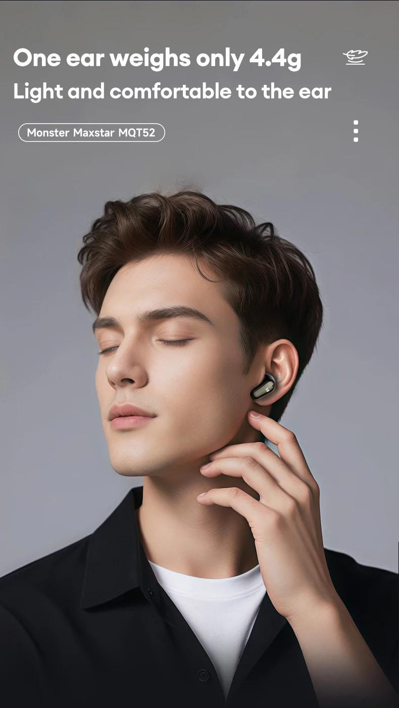 (Best Price)Monster MQT52 TWS Wireless Bluetooth 5.4 Earphones with Surround Sound, Dolby Audio, Low Latency, Noise Reduction, 24H Battery Life, Immersive Audio Headset, Microphone Amplifier (Best Price)Monster MQT52 TWS Wireless Bluetooth 5.4 Earphones with Surround Sound, Dolby Audio, Low Latency, Noise Reduction, 24H Battery Life, Immersive Audio Headset, Microphone Amplifier