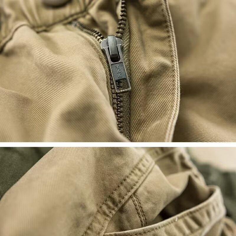 Product Introduction of M-8XL Japanese Basic Cargo Shorts Men Simple Casual Loose Straight Leg Plus Size Short Pants 7